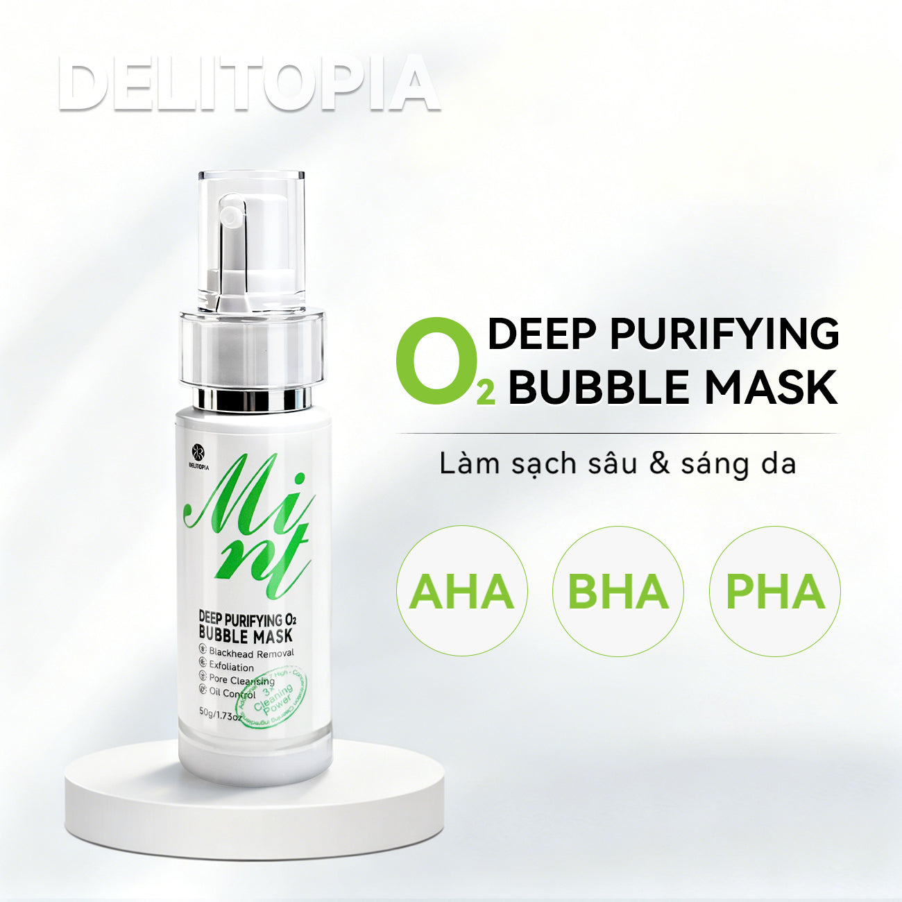 3-IN-1 DEEP PURIFYING O₂ BUBBLE MASK